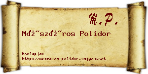Mészáros Polidor névjegykártya